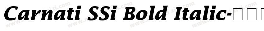 Carnati SSi Bold Italic字体转换